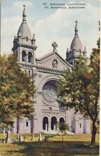 St. Boniface Cathedral in St. Boniface, Manitoba Canada antique British postcard picture