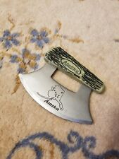 Rare Alaska Ulu Knife Stag Horn Handle Alaskan Vintage Sharp picture