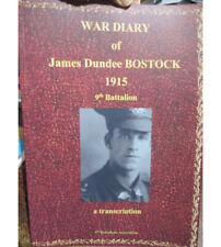 9th Battalion War Diary of James D Bostock 1915 2nd Man Ashore At Gallipoli Book picture