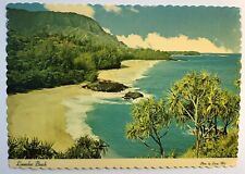 Lumahai Beach Island Of Kauai Hawaii Scalloped Edge Vintage 1981 Posted Postcard picture