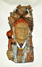 Vintage Resin Native American Medicine Man Bust Avery Creations 1994   picture