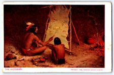 The Historian Postcard 1906 Native American Teaching Child Whiting Indiana 1913 picture