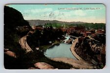 Little Falls NY-New York, Lovers Leap looking West, Vintage c1912 Postcard picture