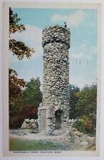 Waltham, MA Norumbega Tower Norse Fort Imagined White Border 1924 Postcard Z32 picture