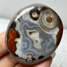 TOP 79G Natural Polished Silk Banded Lace Agate Crystal Madagascar c13 picture