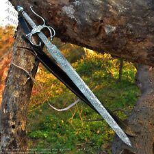 Spanish Rapier Sword Battle Ready Zorro Practice Duel Sword Damascus Steel Gift picture