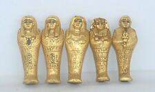 Rare Ancient Egyptian Antique 5 Golden Ushabti Shabti Servant Egyptology BC picture