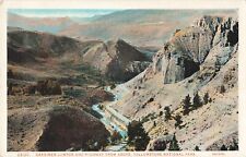 Postcard Yellowstone National Park Gardiner Canyon and Highway #25150 WY Haynes picture
