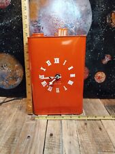 Sessions Vintage Orange Gas Can Clock With wire & plug picture