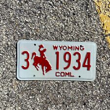 1988 Wyoming TRUCK License Plate Vintage Auto Garage Sheridan Birth Year 3 1934 picture