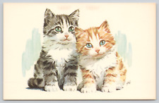 Postcard Two Kittens initials GK Gene Klebe A89 picture