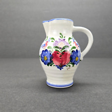 Vintage wechsler Porcelain Pitcher Creamer Schwaz Hand Painted Handle Floral picture