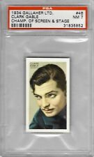 1934 Gallaher Ltd. Champion of Screen & Stage #46 - Clark GABLE - PSA 7+++ picture