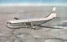 B O A C Airline Stratocruiser Speedbird Vintage Postcard picture