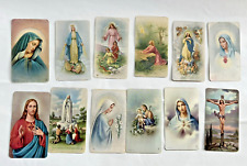 Vintage Catholic Funeral Mass Rosary Holy Cards 1950's to 1980's Lot of 12 picture