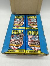 BOX OF 1991 TOPPS DESERT STORM - 36 SEALED WAX PACKS - TRADING CARDS & STICKERS picture