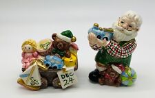 Vintage Fitz and Floyd Christmas Salt Pepper Shakers Santa's Toy Factory picture
