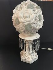 Vintage Handmade Ceramic Table Lamp with Crystals picture
