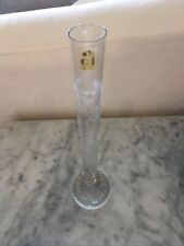 Vintage Bud Vase Clear With Ball Bubble Bottom Very Pretty Single Flower Piece picture