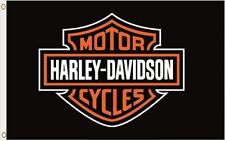 Harley Davidson Logo 3x5 ft Flag - 2 Sided -  picture