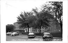 RPPC Holy Family Hospital Estherville IA Iowa 1940s cars picture