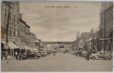 Vintage Postcard Main Street Belfast Maine Cars RPPC  AA8 picture