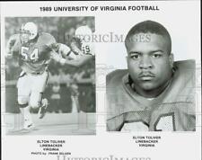 1989 Press Photo University of Virginia's linebacker Elton Toliver - lra52595 picture