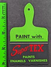 Vintage Super-Tex Paint Varnish Enamel Diecut Hang Tag picture
