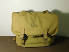 VINTAGE WWII 1943 ATLANTIC PRODUCTS US ARMY GI SOLDIER KNAPSACK MUSETTE BAG picture