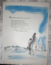 1955 Olin Mathieson Vintage Print Ad Father Son Snow Cross Star Faith Squibb picture