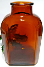 Snuff Bottle Vintage Brown Glass Jar Amber Country Vase collectible Crafts picture