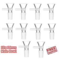 10PCS X14mm Male Glass Bowl For Water Pipe Hookah Bong Replacement Head picture