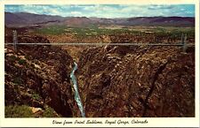 Point Sublime Circle Drive Royal Gorge Colorado Chrome Scenic Cliffs Postcard picture