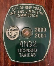 VINTAGE NEW YORK CITY NYC TAXI MEDALLION LICENSE PERMIT picture