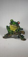 green frog enameled closisonne trinket jewelry box picture