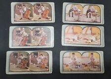 Vintage Comedy Skit Herman Knutzen Comic Series Stereoview Partial Set Lot Of 6  picture
