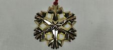 Vintage Towle Brass-Plated Christmas Tree Ornament Snowflake Holiday Decoration picture