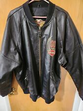 Vintage 1993 Harley Davidson 90th Anniversary Leather Bomber Jacket Men’s 2XL picture