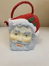 CUTE Ceramic Santa Claus Bag/Container Christmas 