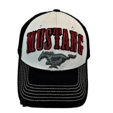 Official Ford Mustang Baseball Snapback Hat Cap Spell out Black Red picture