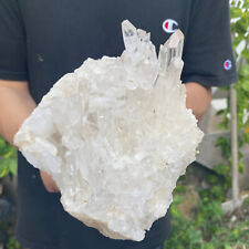 3.2LB Natural Clear White Quartz Crystal Cluster Rough Healing Specimen picture