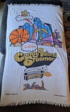 VTG 1977 Psychedelic Groovy Coney Island Steamer Cannon Sunbeam Beach Towel picture