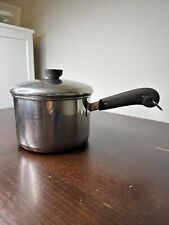 Vintage Revere Ware 3 Quart Saucepan Pot with Lid Copper Bottom Stainless USA picture