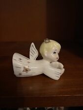   Vintage 1950's Christmas Angel Ceramic Candle Hugger Climber Made InJapan picture