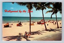 Hollywood FL-Florida, Hollywood by the Sea Beach, Antique Vintage Postcard picture