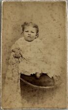 Early 1890s CDV PHOTO SWEET GIRL TODDLER - B Pentz, Photographer - York, PA picture