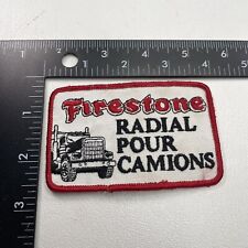 Vintage Semi-Truck FIRESTONE RADIAL POUR CAMIONS Truck Tire Trucker Patch 24TI picture