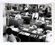 1960s Accounting Office Men Women Accountants Vintage Photo Swingline Work picture