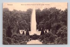Old Postcard GERMANY SANSSOUCI PALACE Large Fountain Potsdam RPPC 1908-1918 picture