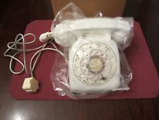 Vintage Automatic Electric Rotary Dial Telephone IVORY NOS back has a crack picture